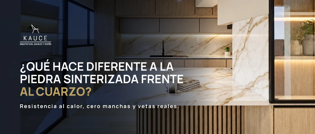 Piedra sinterizada como alternativa al cuarzo en cocinas
